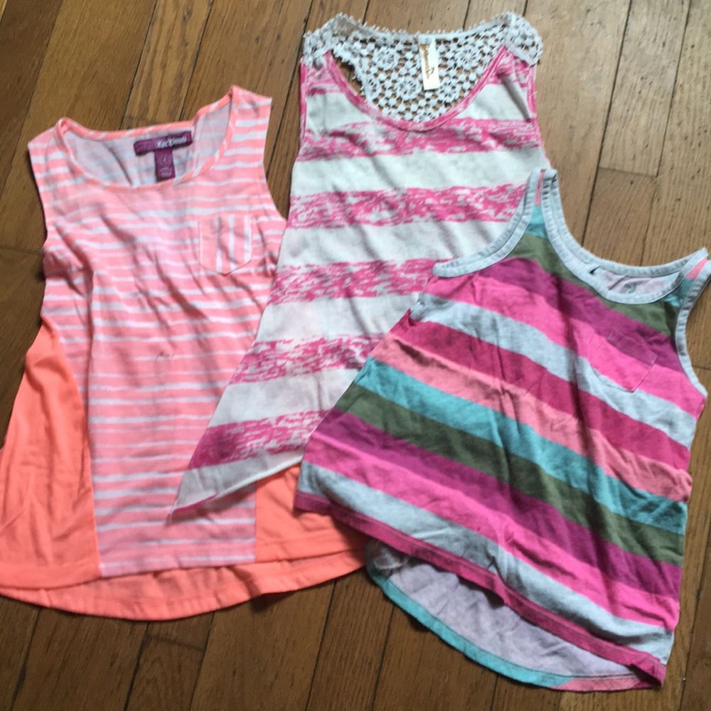 GIRLS SIZE SMALL TANK TRIO